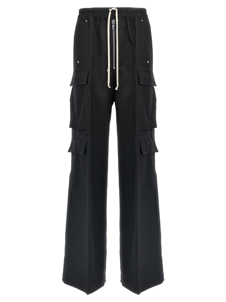 Black Wool Cargo Pants