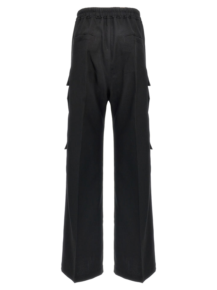 Black Wool Cargo Pants