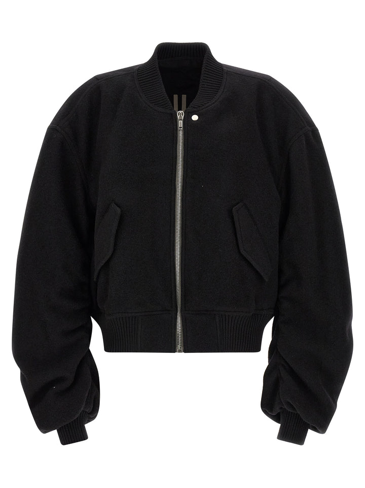 Black Virgin Wool Bomber