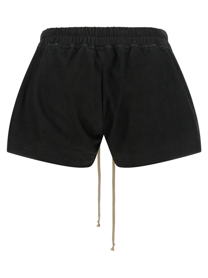 Black Lamb Leather Bermuda Shorts