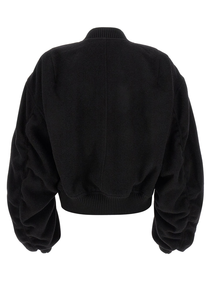 Black Virgin Wool Bomber