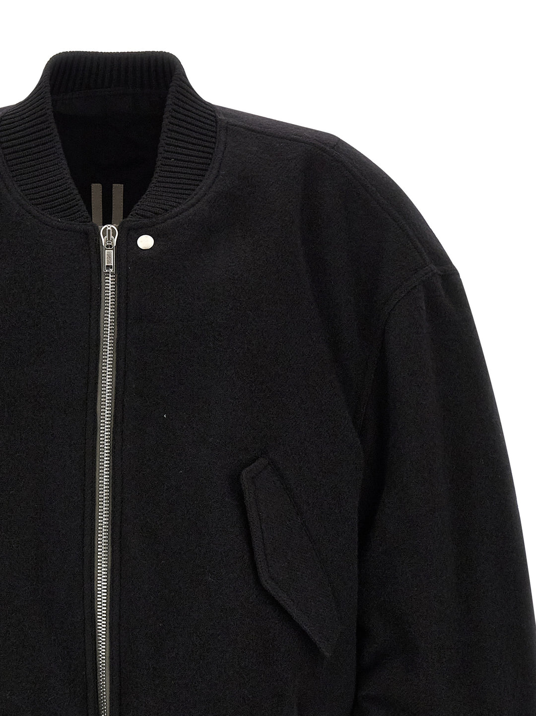 Black Virgin Wool Bomber