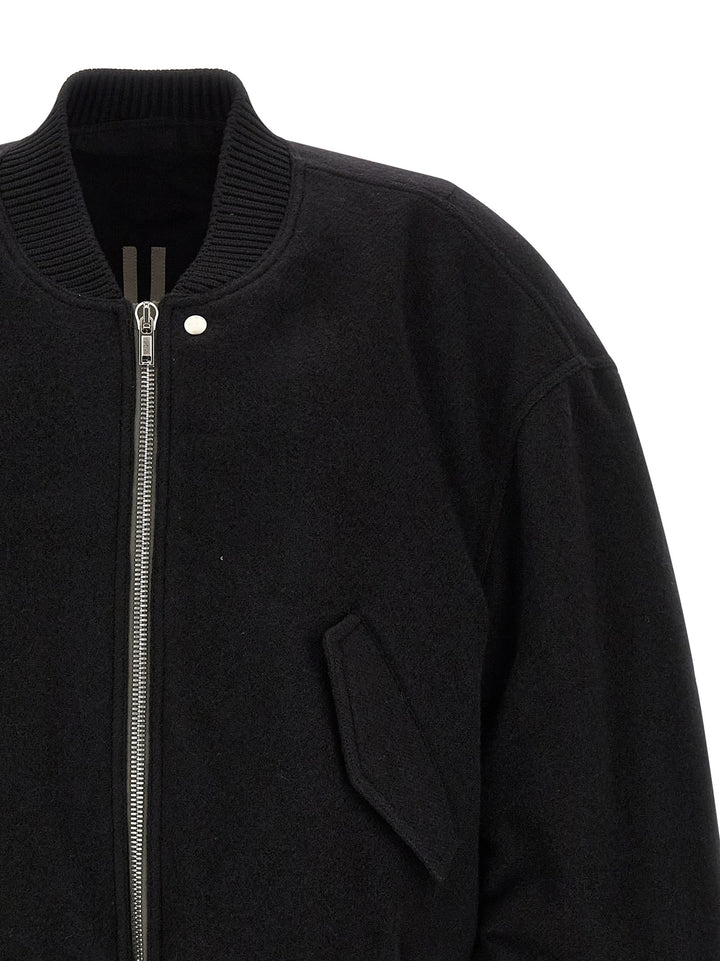 Black Virgin Wool Bomber