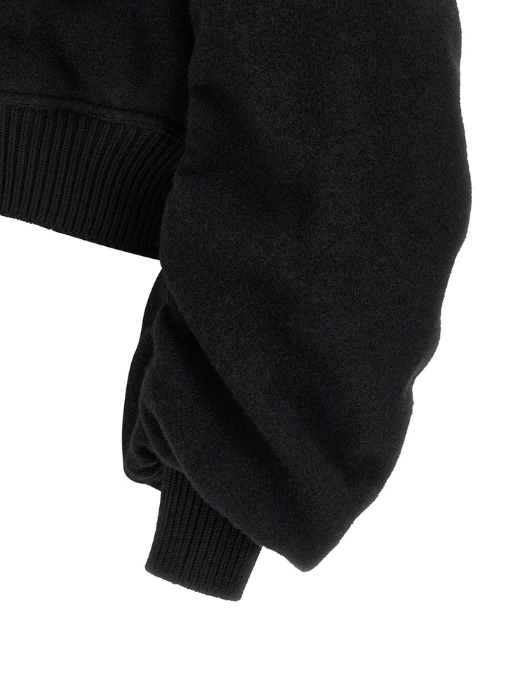 Black Virgin Wool Bomber