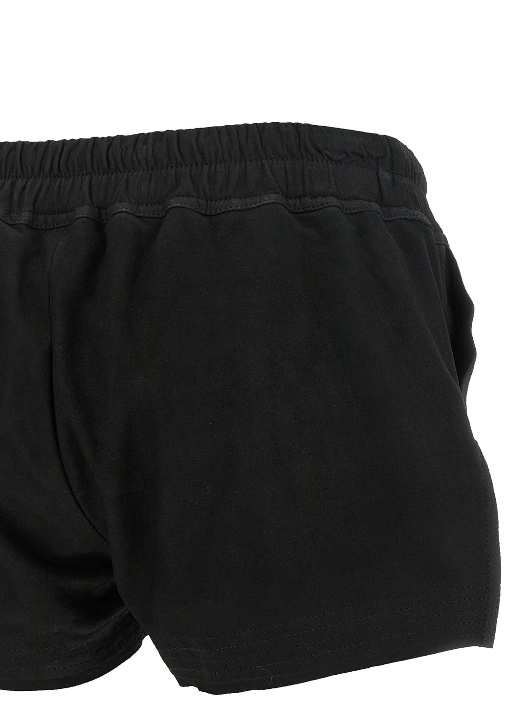 Black Lamb Leather Bermuda Shorts