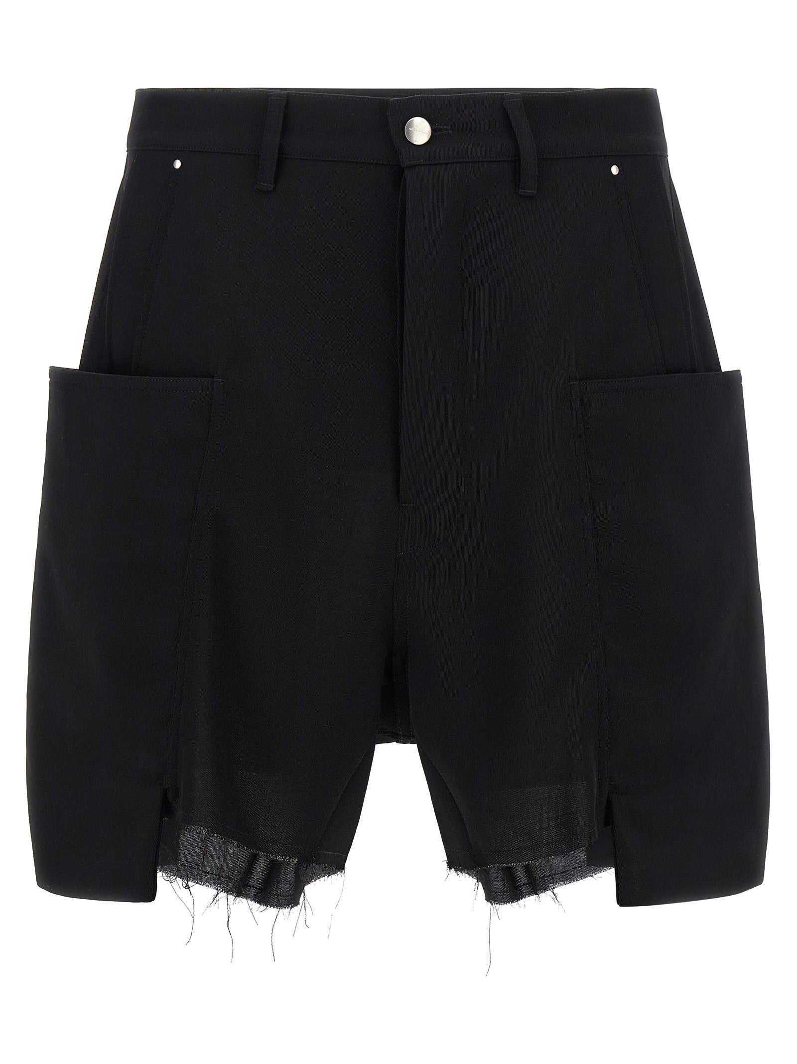 Black Wool Bermuda Shorts