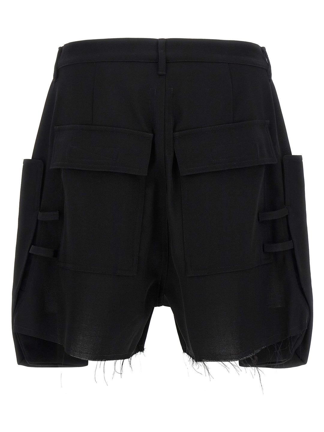 Black Wool Bermuda Shorts