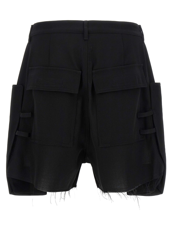 Black Wool Bermuda Shorts