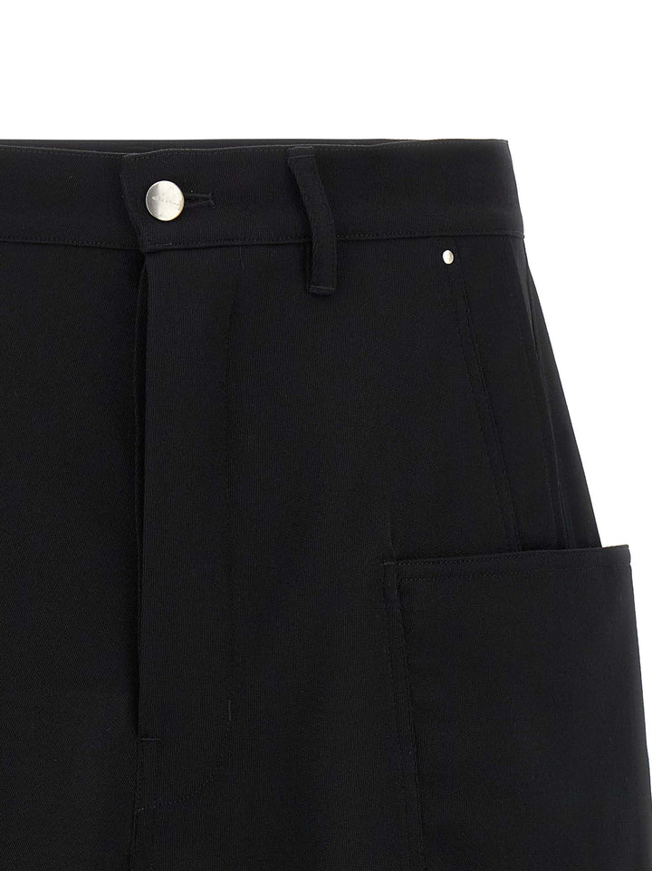 Black Wool Bermuda Shorts