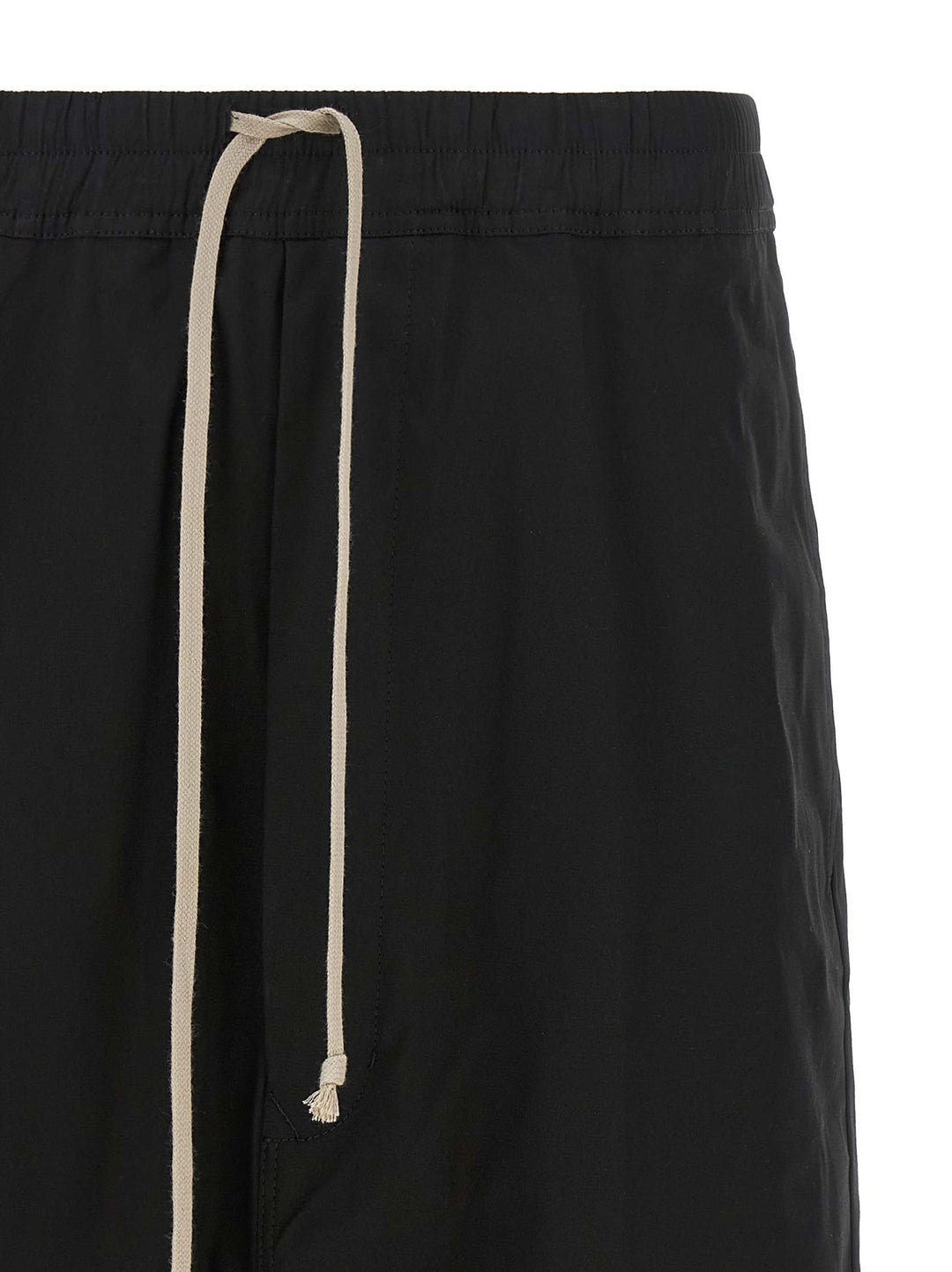 Black Cotton Bermuda Shorts