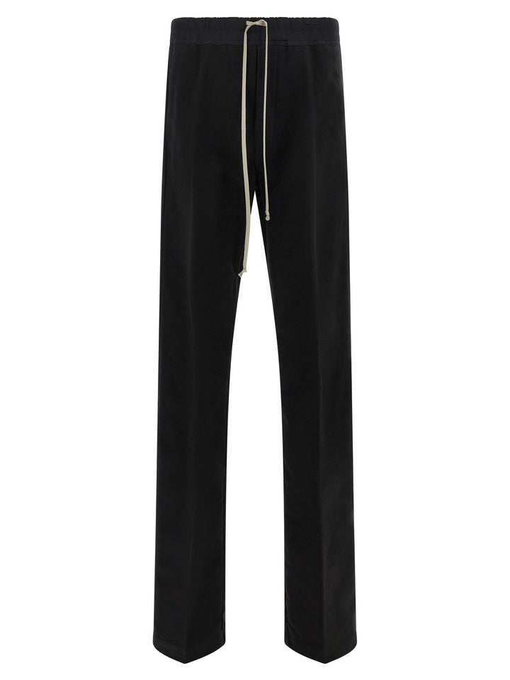 Black Cotton Casual Pants