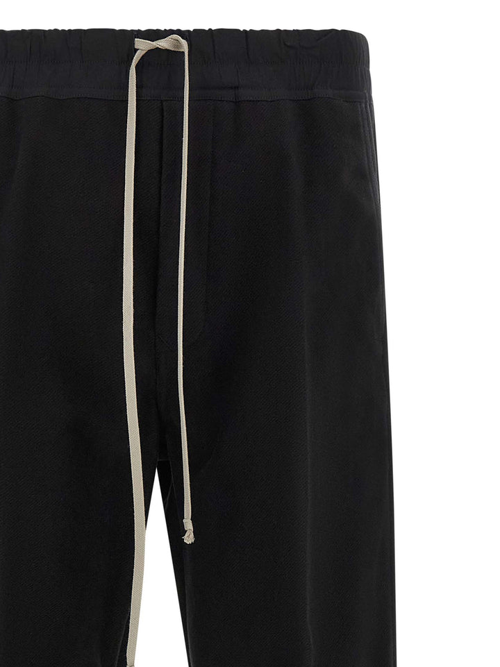 Black Cotton Casual Pants