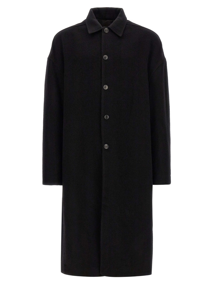 Black Virgin Wool Coat