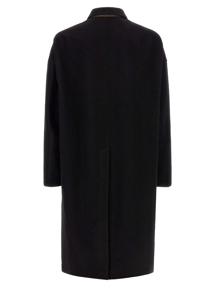 Black Virgin Wool Coat