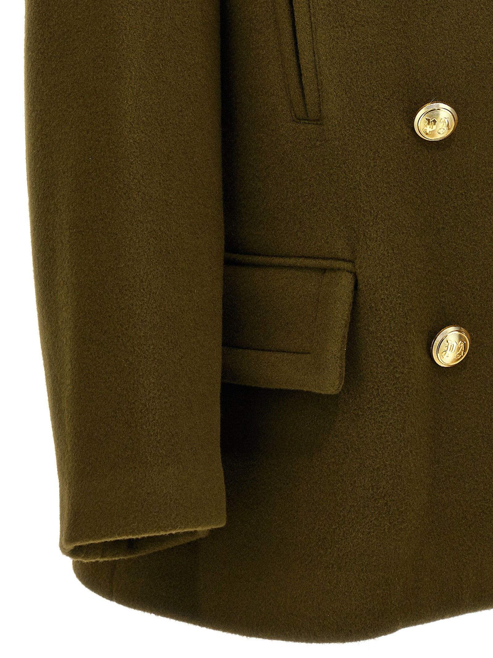 Bicolor Virgin Wool Coat