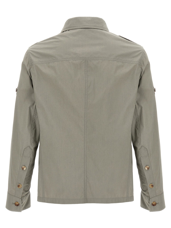 Bicolor Cotton Shell Jacket