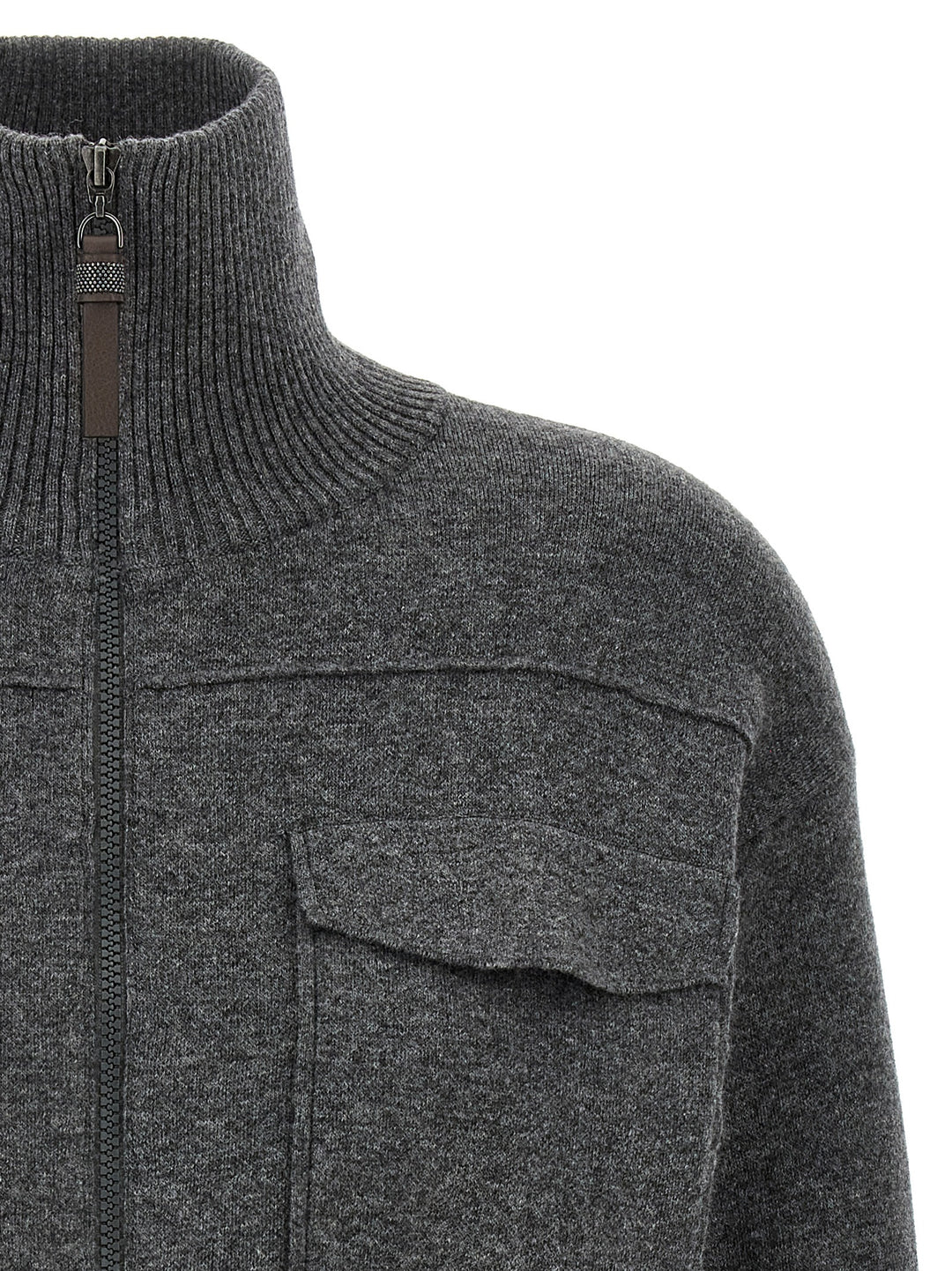 Gray Cashmere Cardigan