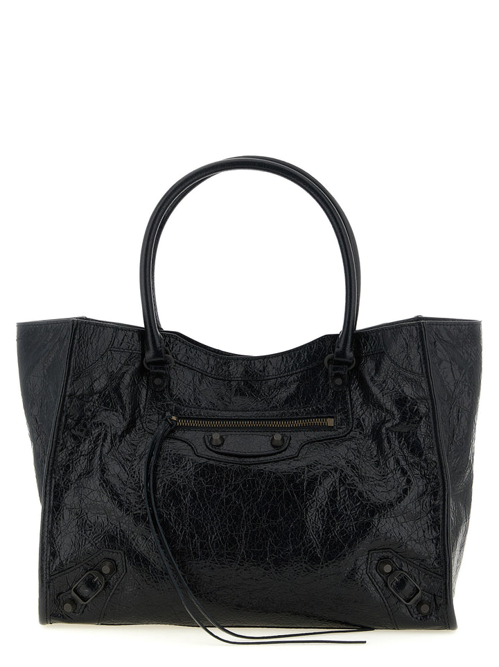 Black Lamb Leather Tote Bag