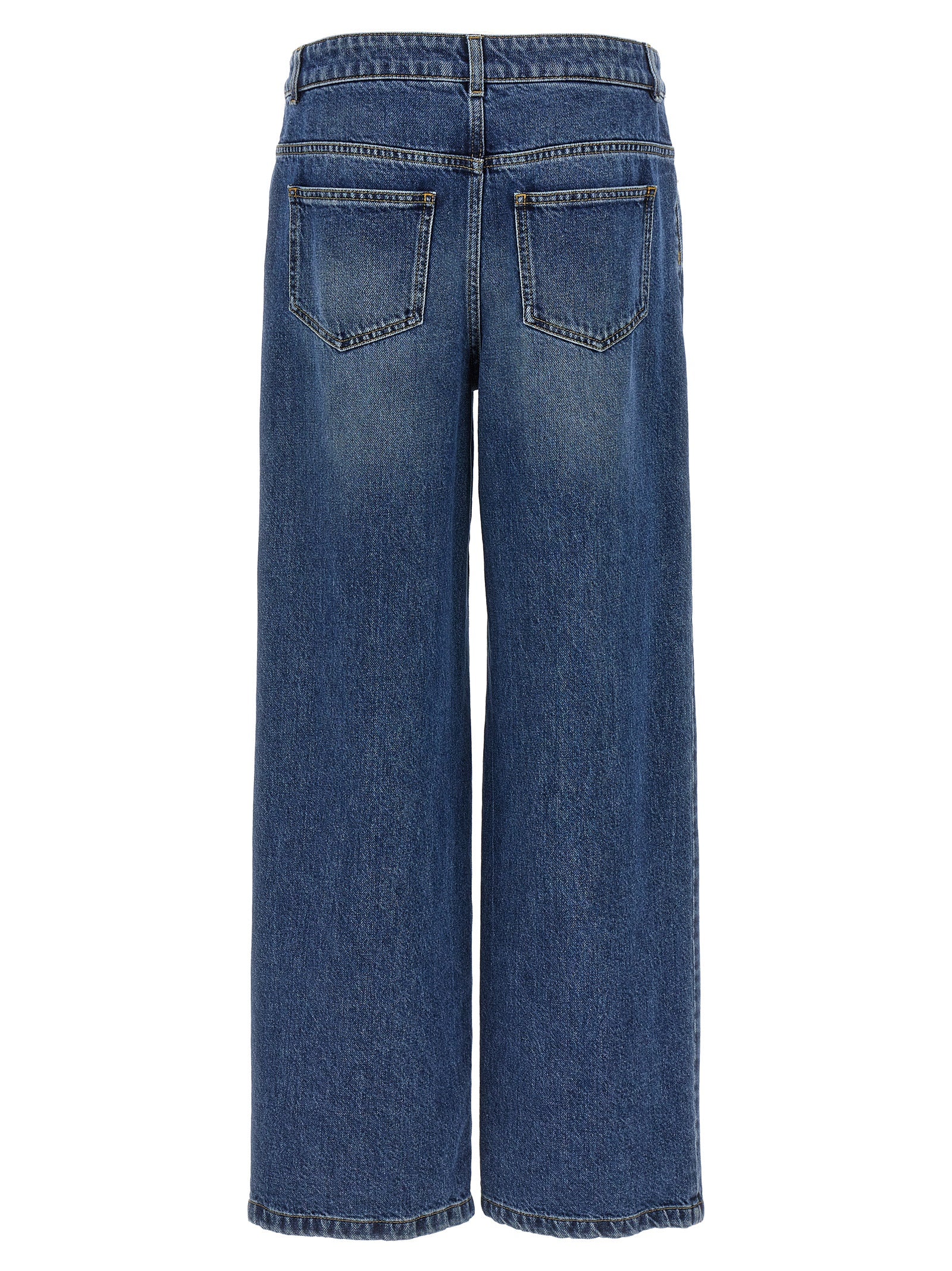 Blue Cotton Relaxed Fit Jeans