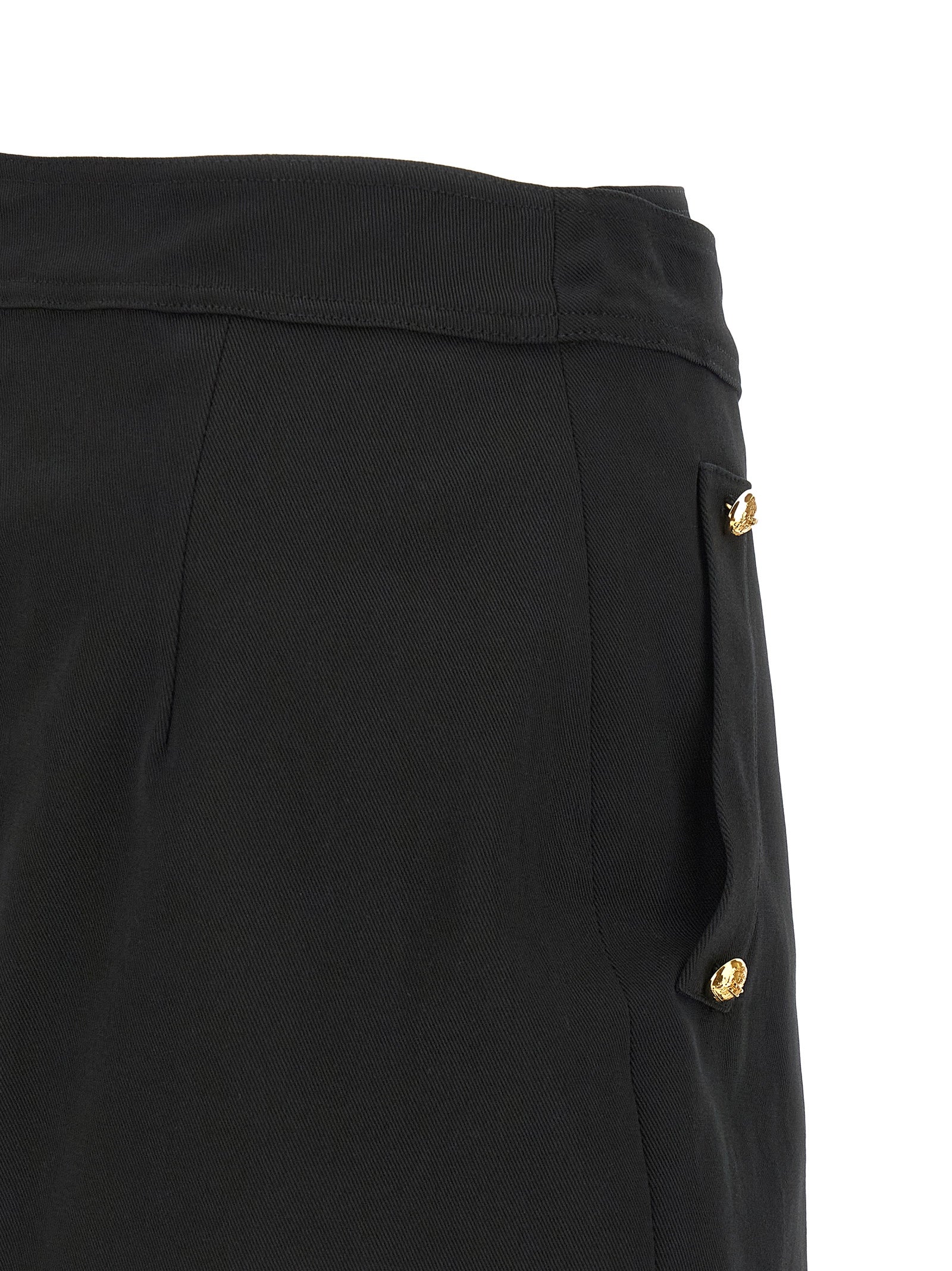 Black Cotton Long Skirt