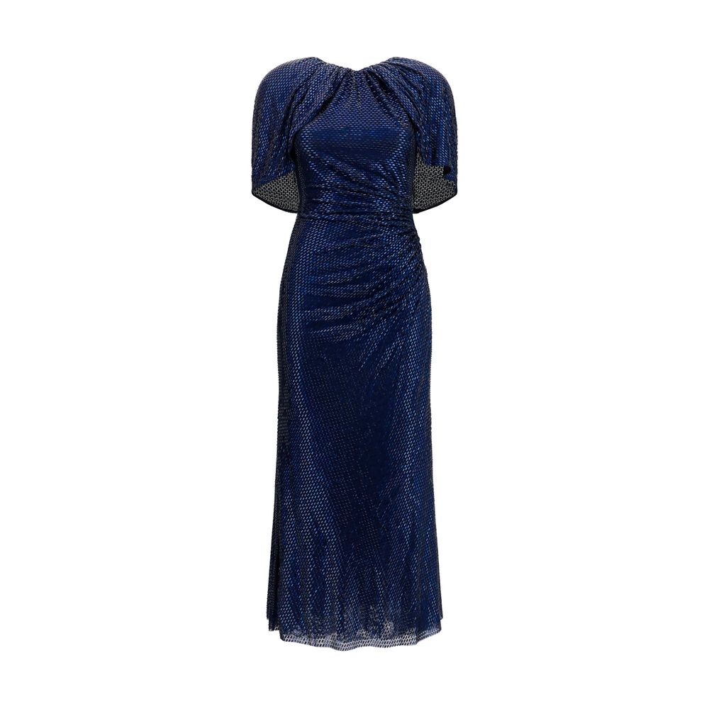 Vestido de cóctel de poliéster azul