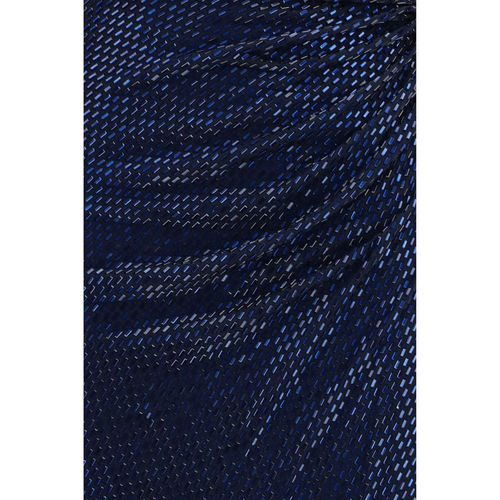 Vestido de cóctel de poliéster azul