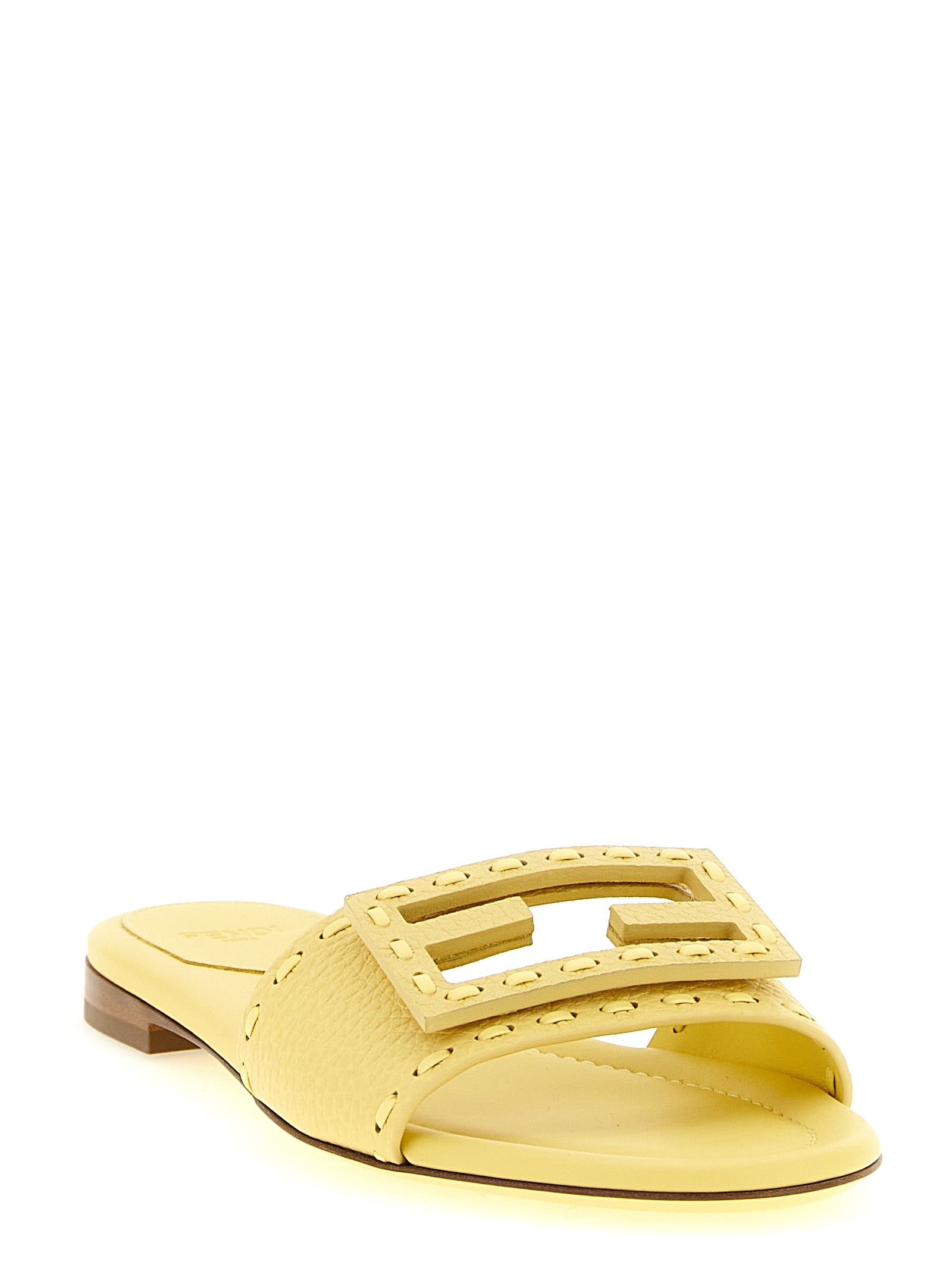 Bicolor Calfskin Slides