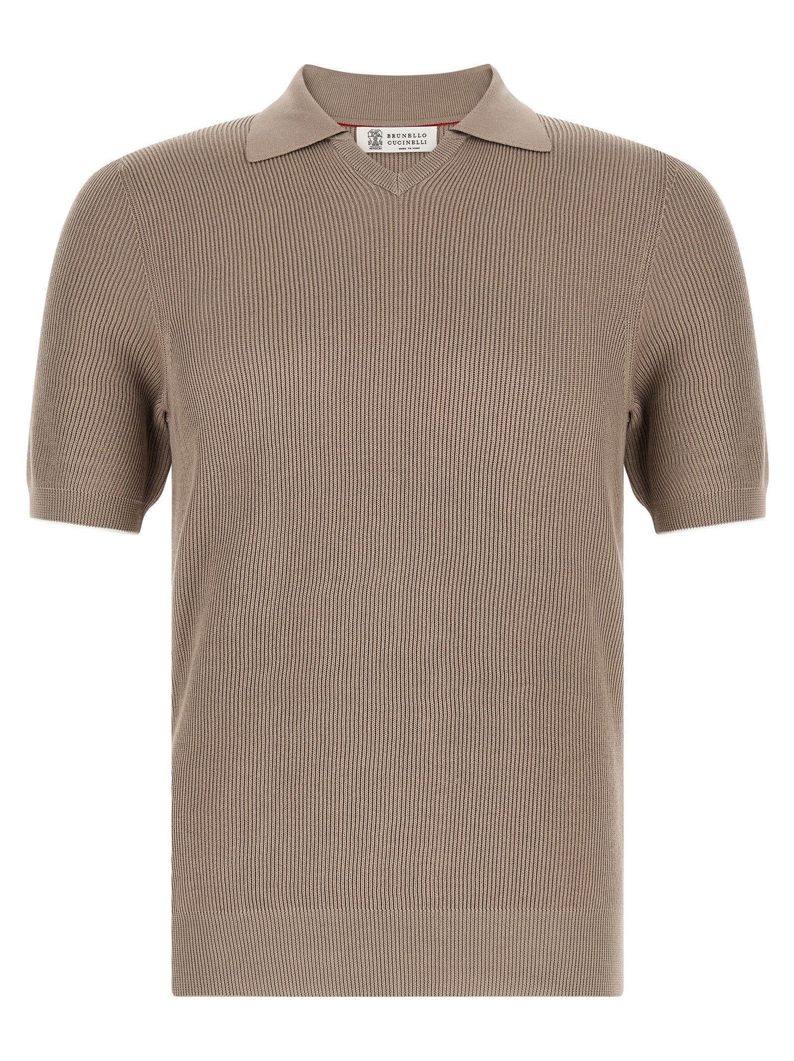 Brown Cotton Polo Shirt for Men Casual Premium Wear front view