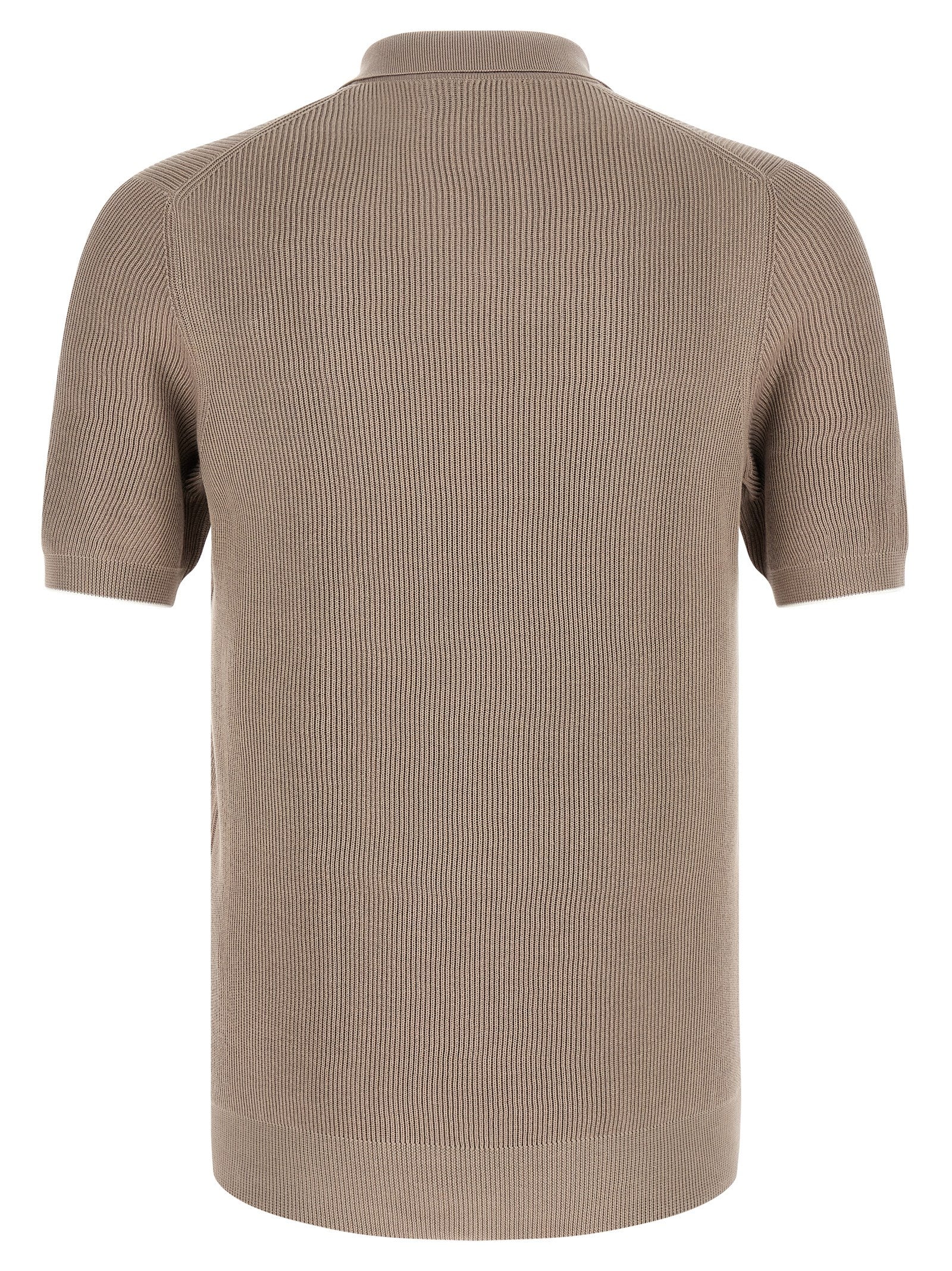 Brown Cotton Polo Shirt for Men Casual Premium Wear front view