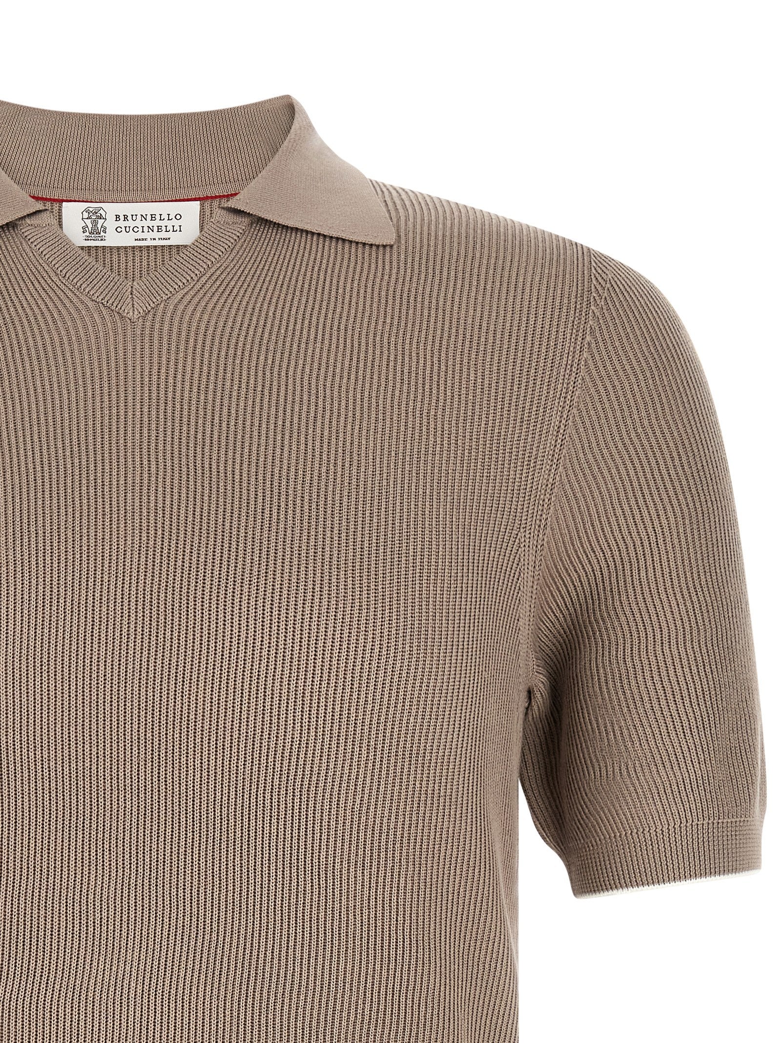 Brown Cotton Polo Shirt for Men Casual Premium Wear front view