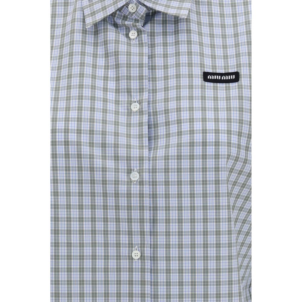 Blue Cotton Pattern Shirt