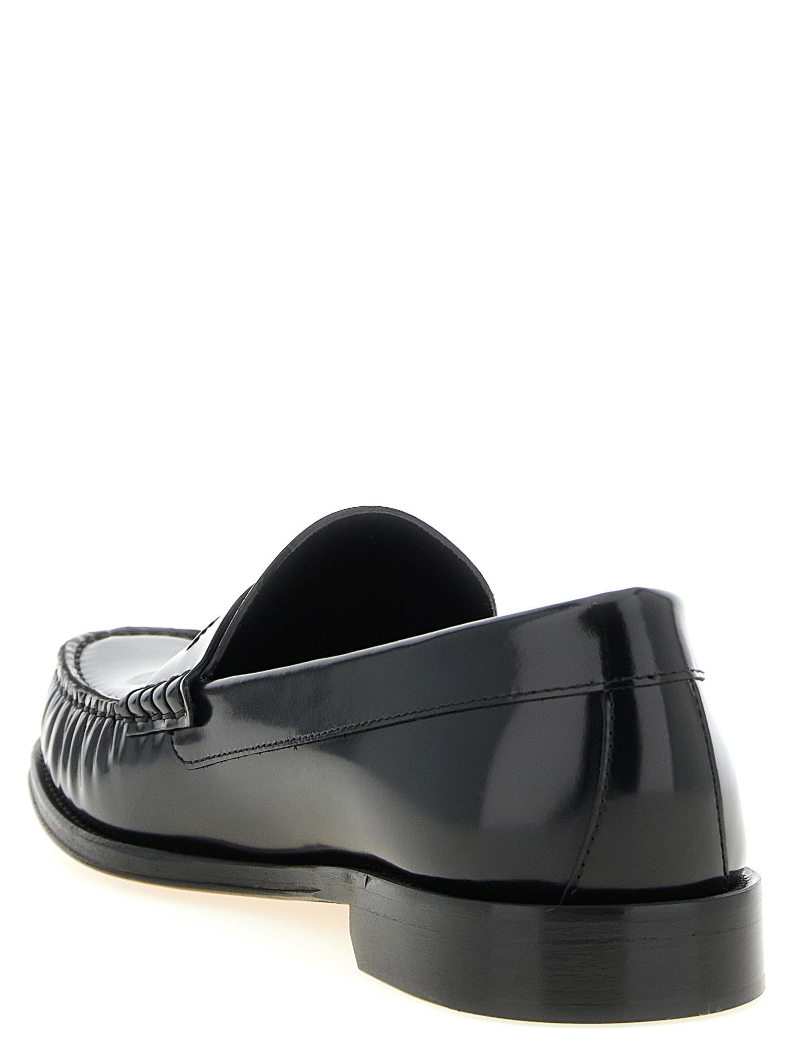 Black Calfskin Slip-On Loafers