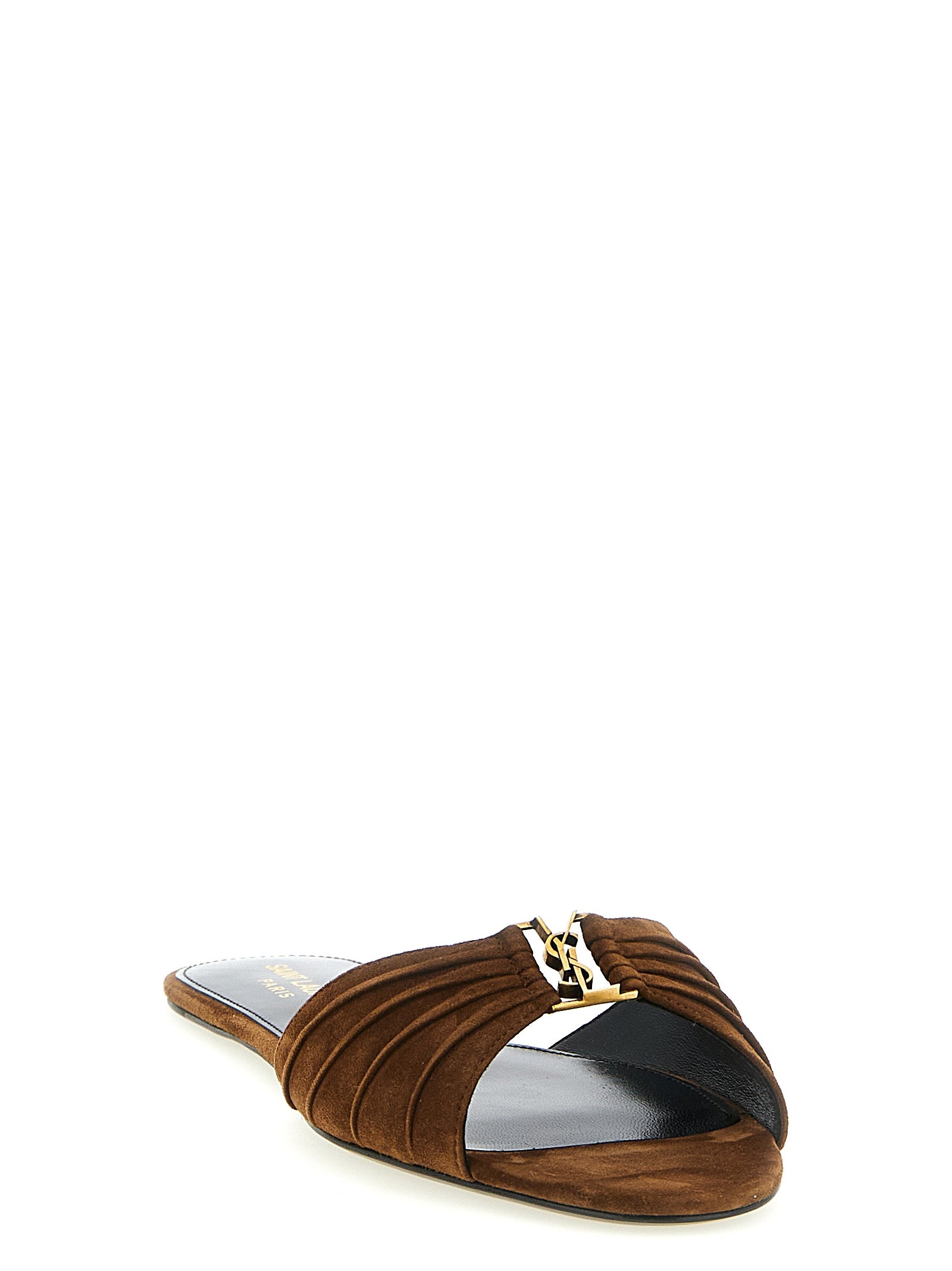 Brown Calfskin Slides
