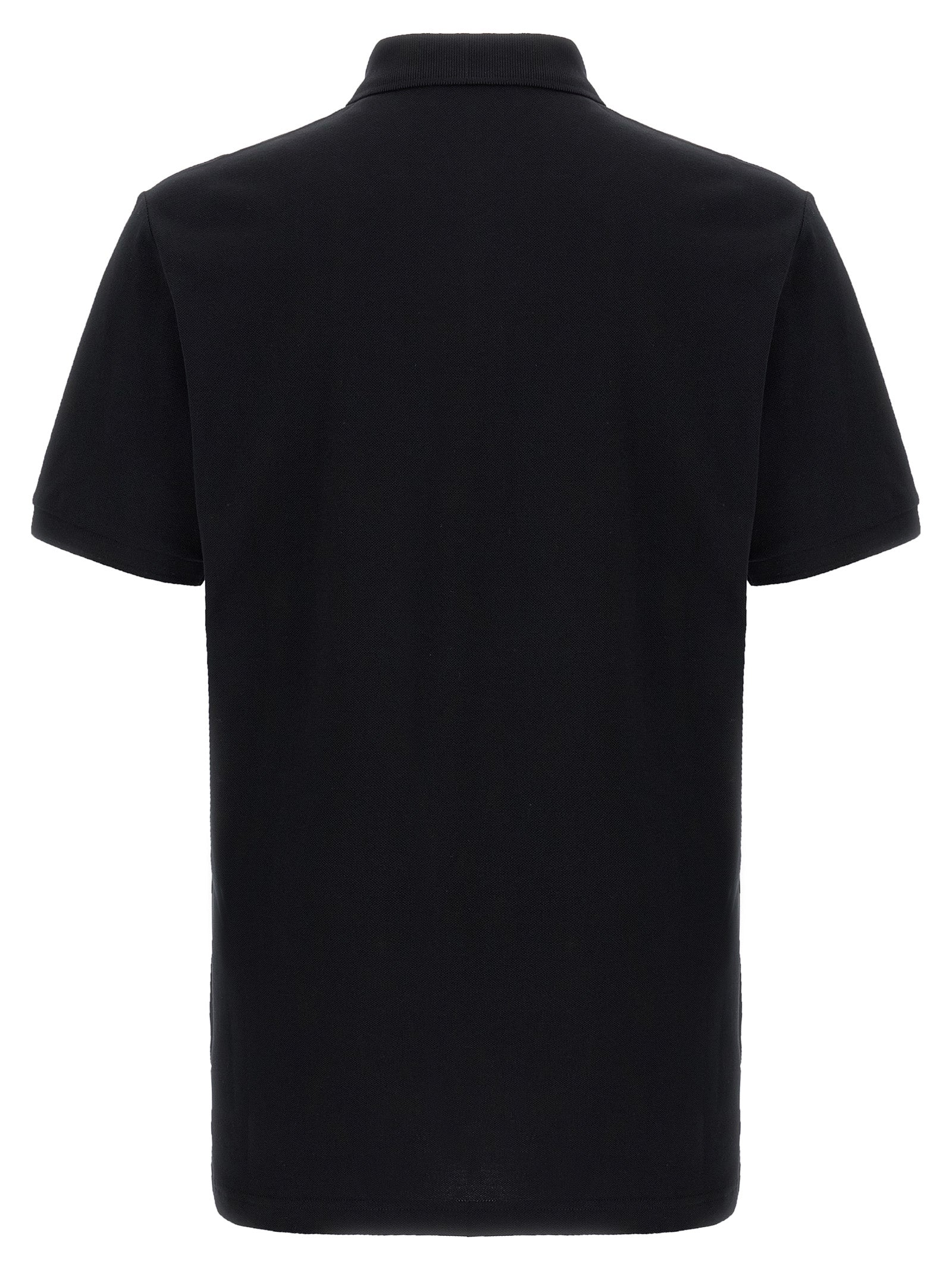 Black Cotton Polo Shirt