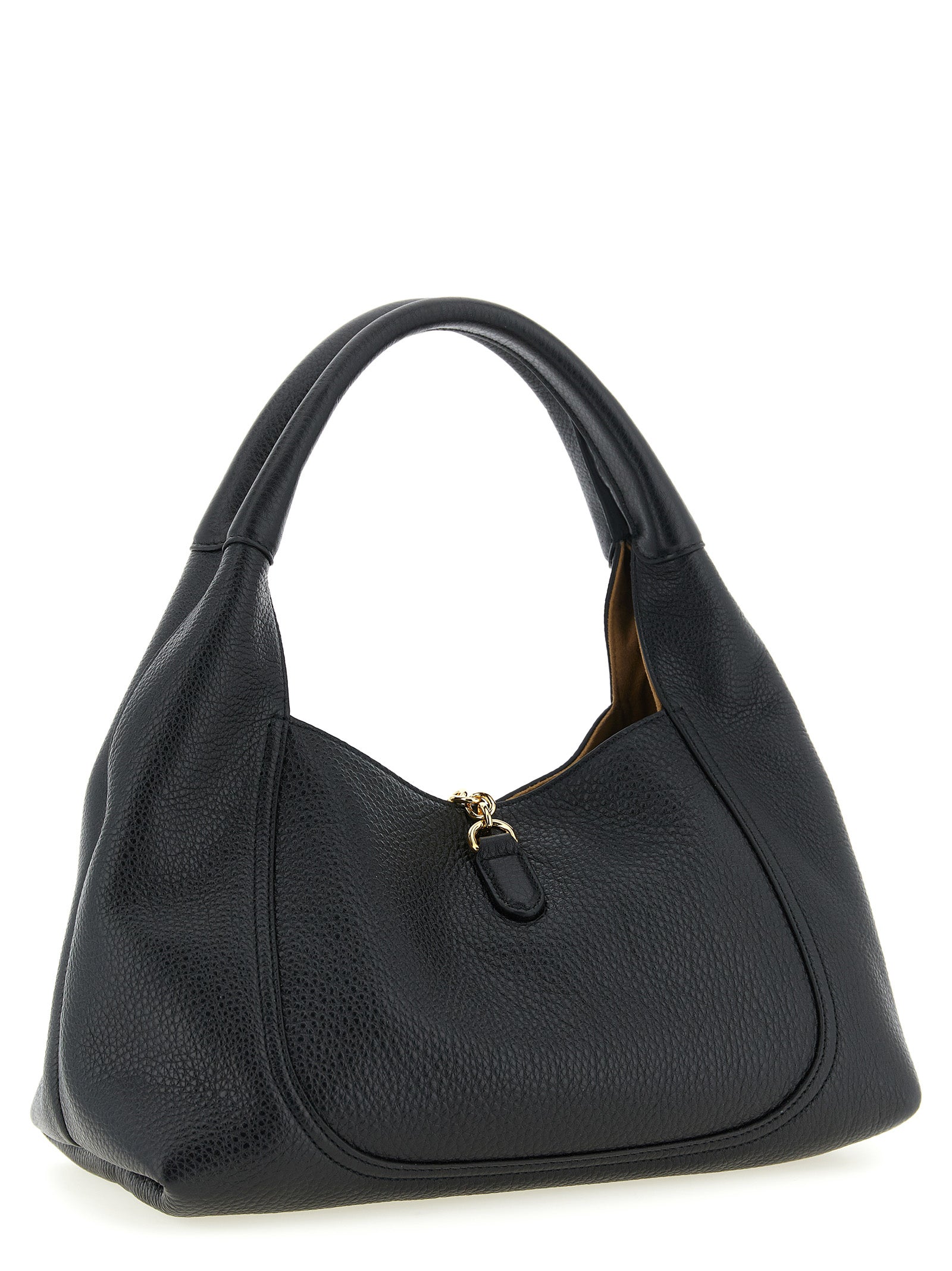 Black Calfskin Shoulder Bag