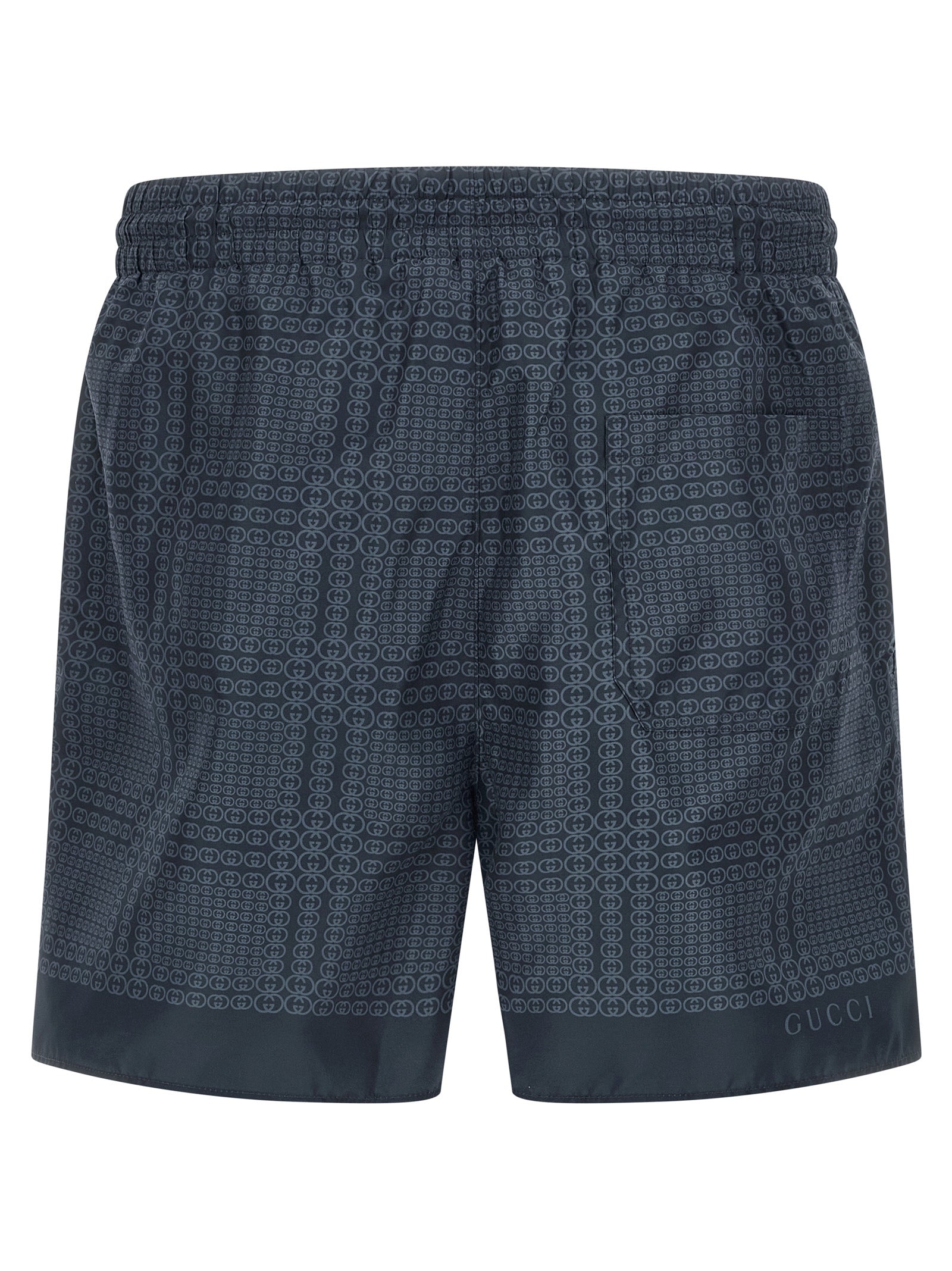 Blue Polyester Swim Shorts