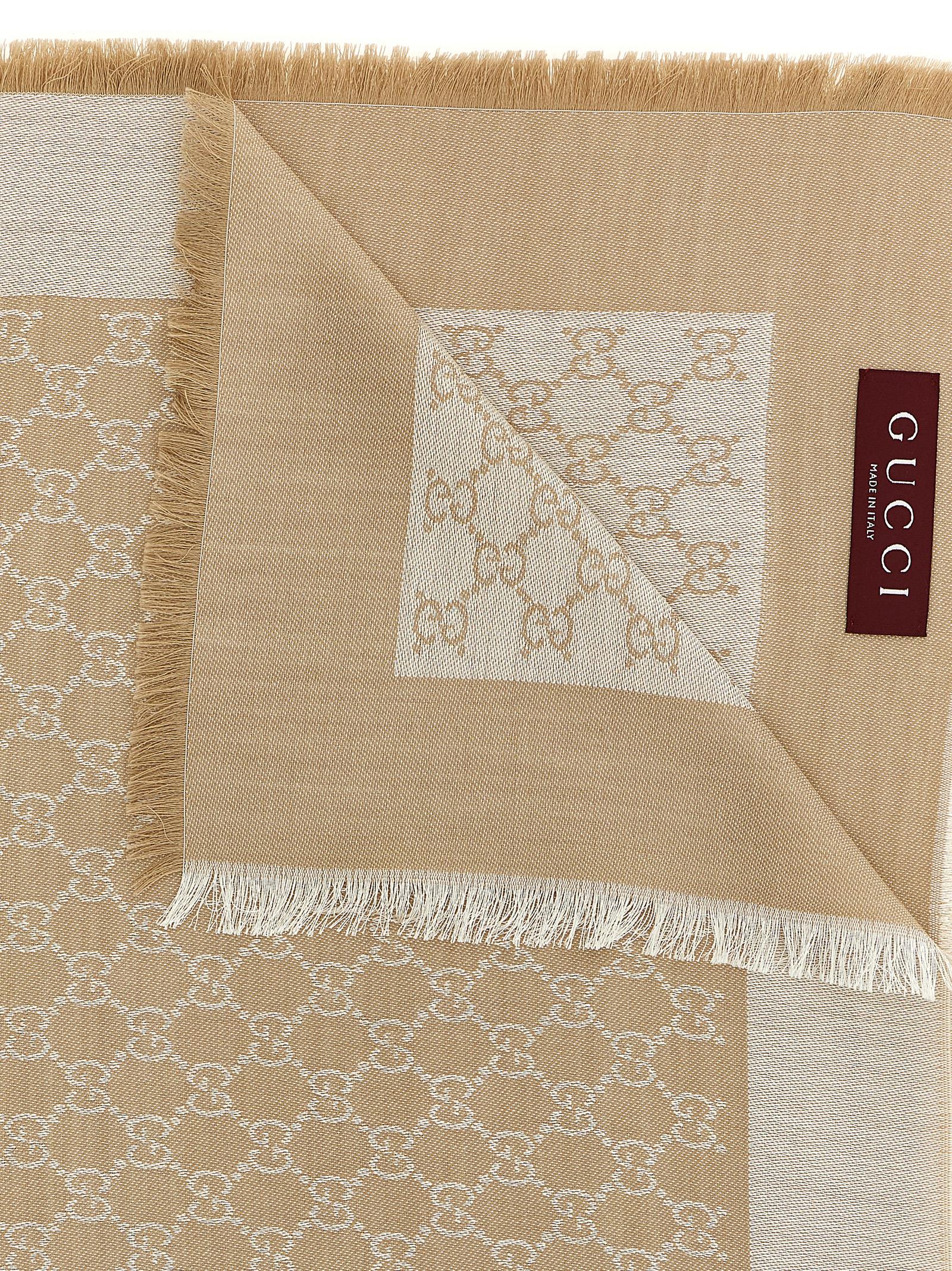 Beige Silk Scarf