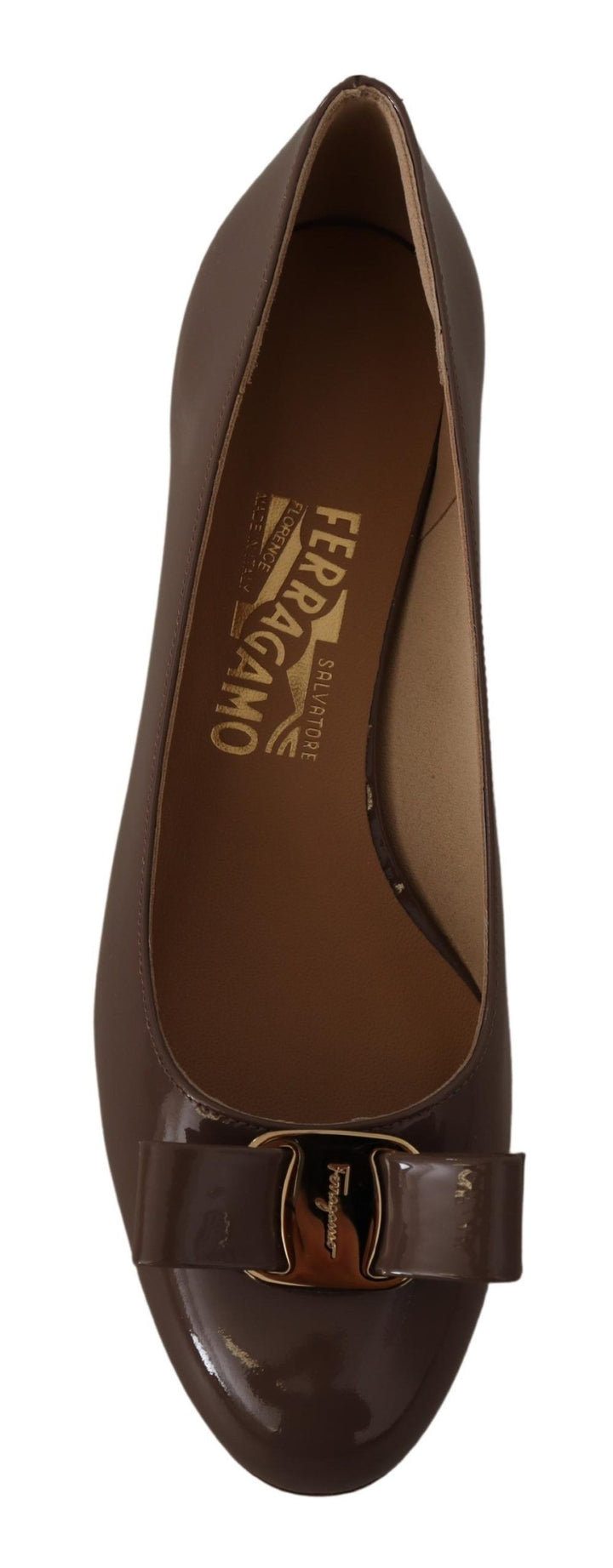 Salvatore Ferragamo Brune Naplak Kalveskinn Pumps Sko