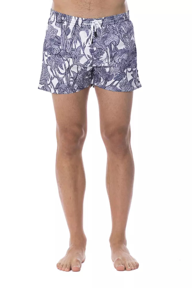 Roberto Cavalli Sport Lyseblå Polyester Badeshorts Herre