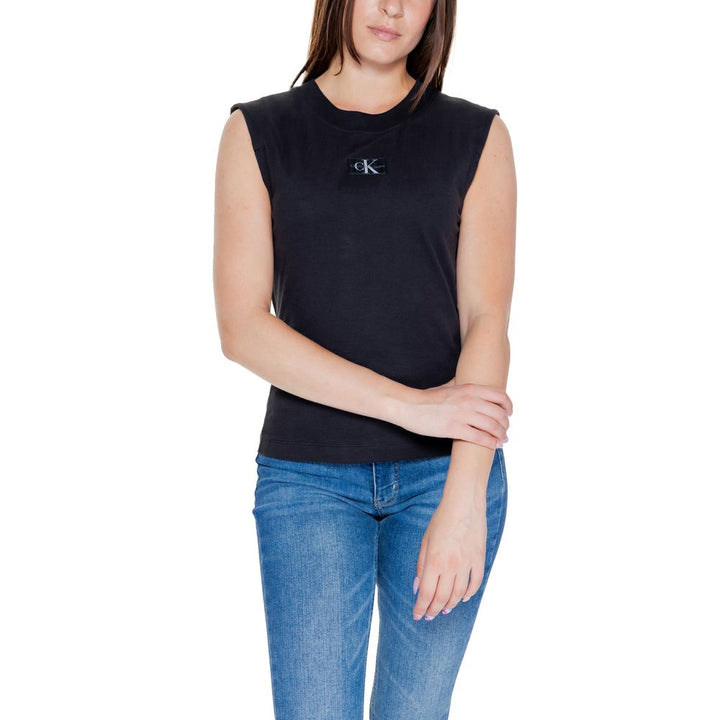 Calvin Klein Jeans Svart T-skjorte i bomull