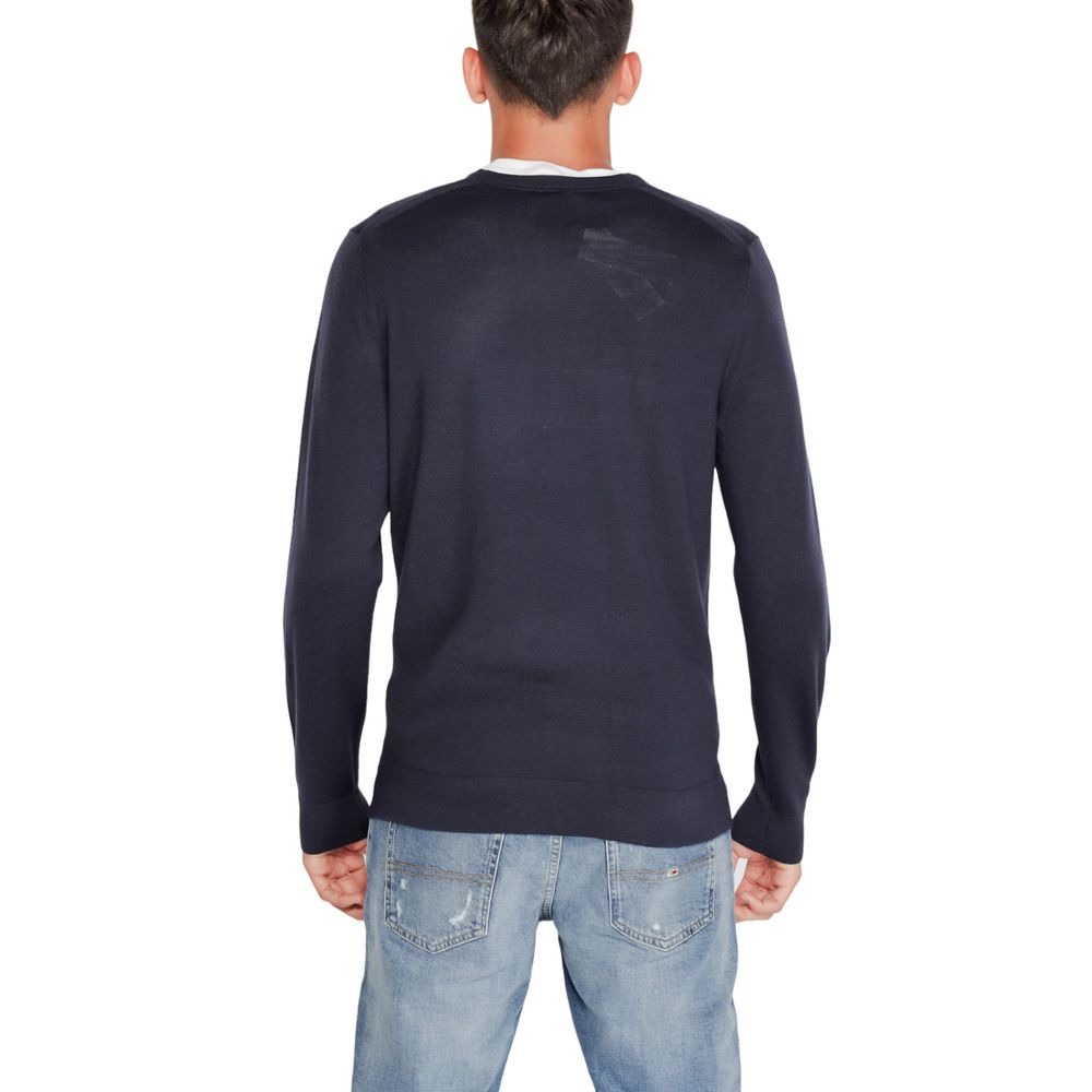 Calvin Klein blå genser i resirkulert ull