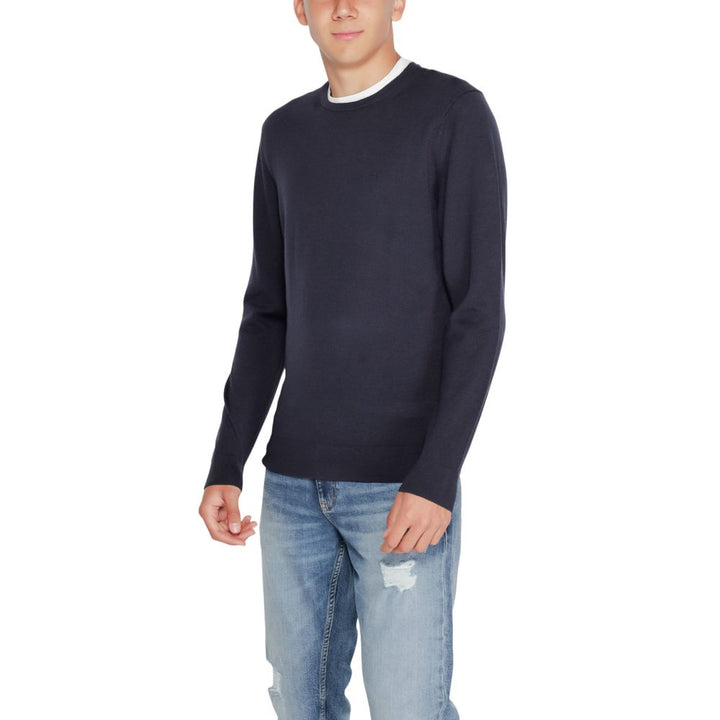 Calvin Klein blå genser i resirkulert ull