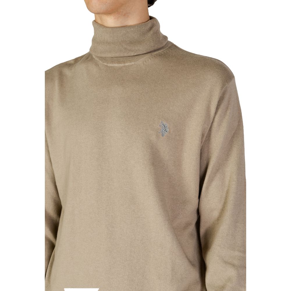 U.S. POLO ASSN. Beige bomullsgenser med høy hals