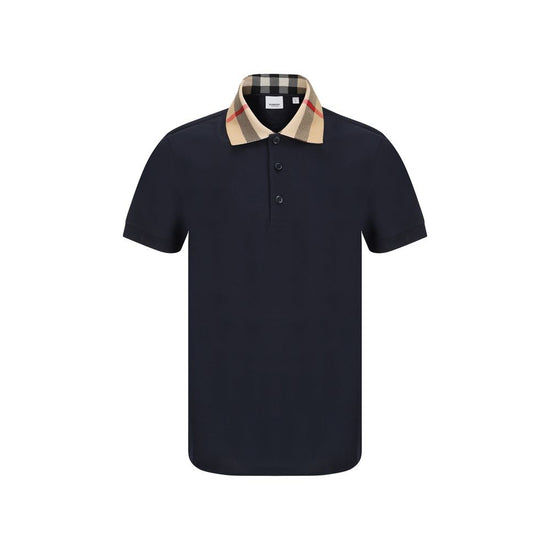 Burberry Blue Cotton Polo Shirt
