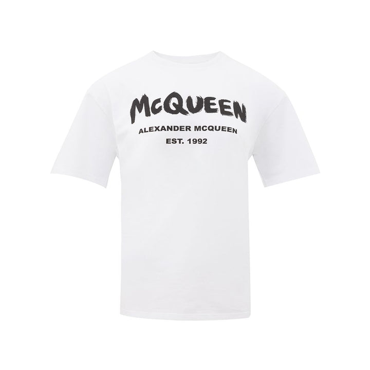 Alexander McQueen hvit bomulls-T-skjorte