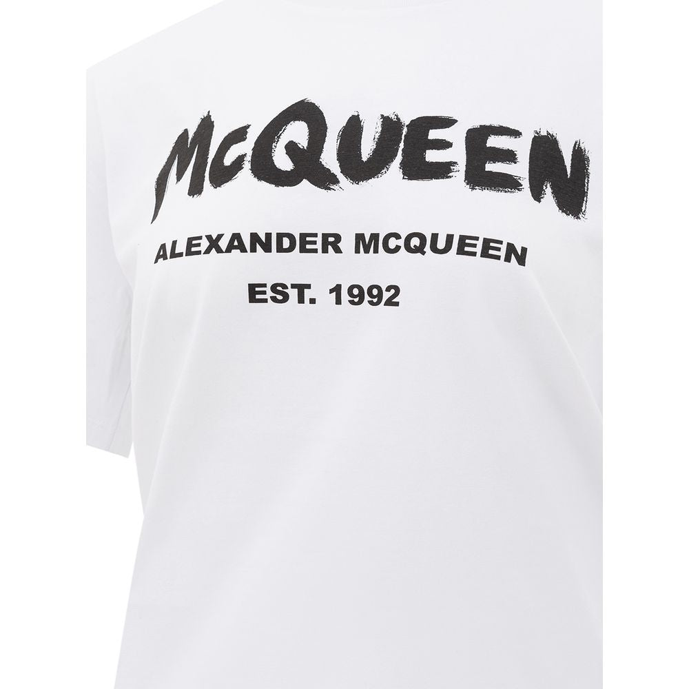 Alexander McQueen hvit bomulls-T-skjorte