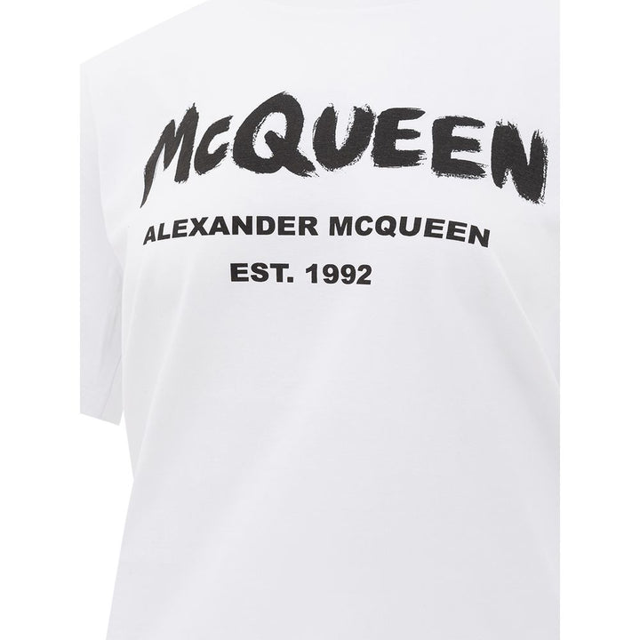 Alexander McQueen hvit bomulls-T-skjorte