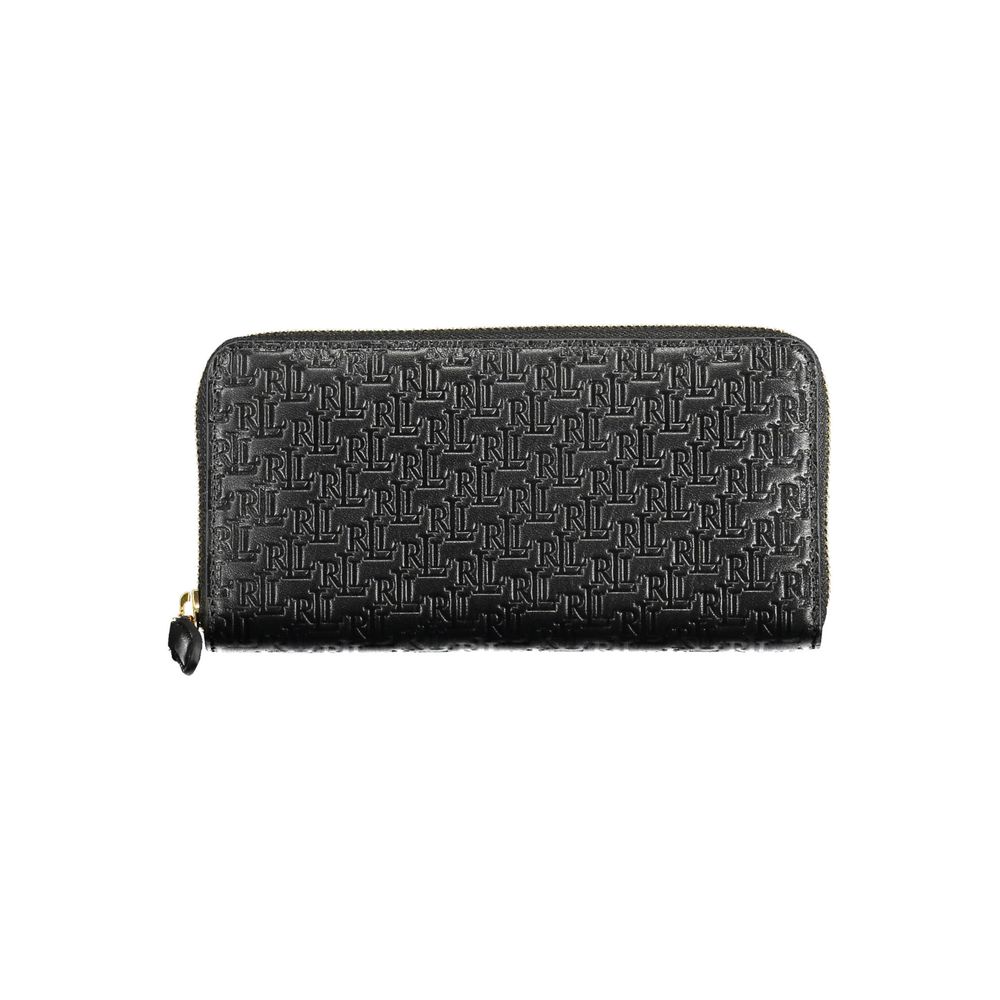 Cartera de cuero negro para mujer Ralph Lauren