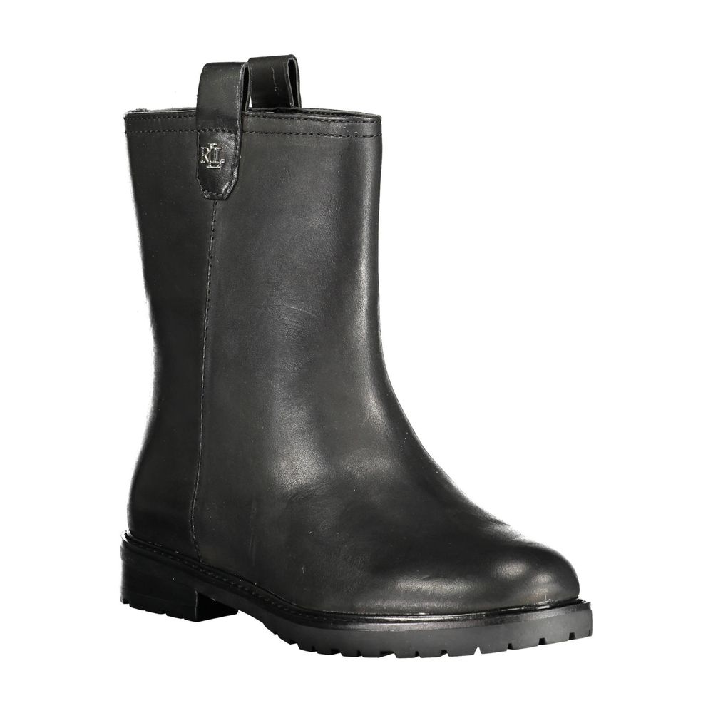Ralph Lauren Ankelstøvlett i svart skinn til dame