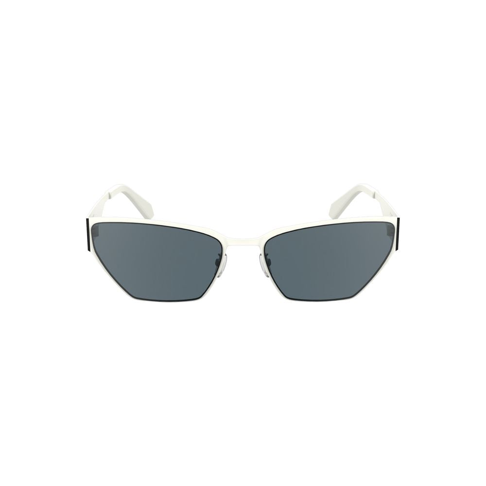 Calvin Klein Hvite Metall Dame Solbriller